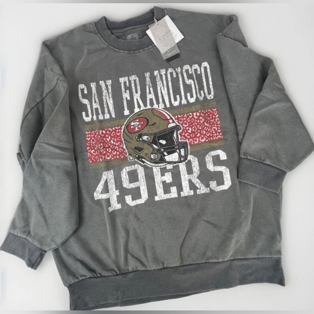 Grey San Francisco 49ers Couture Sweater